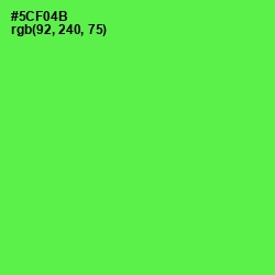 #5CF04B - Screamin' Green Color Image