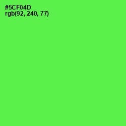 #5CF04D - Screamin' Green Color Image