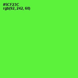 #5CF23C - Bright Green Color Image