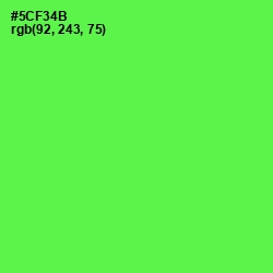 #5CF34B - Screamin' Green Color Image