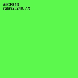 #5CF84D - Screamin' Green Color Image