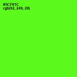 #5CF91C - Bright Green Color Image