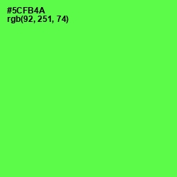 #5CFB4A - Screamin' Green Color Image