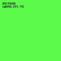 #5CFB4B - Screamin' Green Color Image