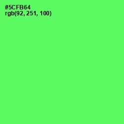 #5CFB64 - Screamin' Green Color Image