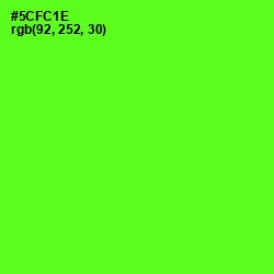 #5CFC1E - Bright Green Color Image