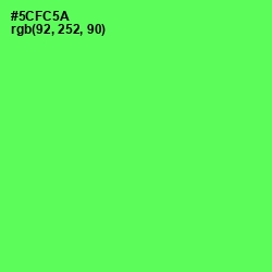 #5CFC5A - Screamin' Green Color Image