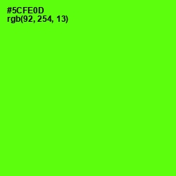 #5CFE0D - Bright Green Color Image