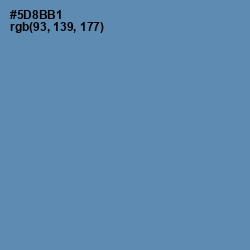 #5D8BB1 - Hippie Blue Color Image
