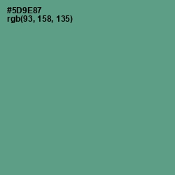 #5D9E87 - Smalt Blue Color Image