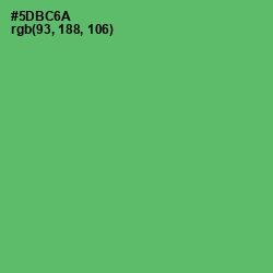 #5DBC6A - Aqua Forest Color Image