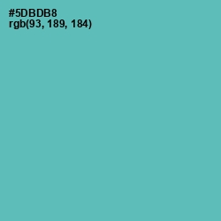 #5DBDB8 - Fountain Blue Color Image