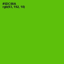 #5DC00A - Bright Green Color Image