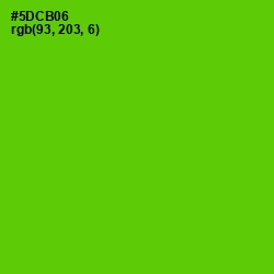 #5DCB06 - Bright Green Color Image