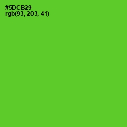 #5DCB29 - Bright Green Color Image