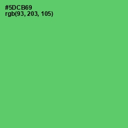 #5DCB69 - Emerald Color Image