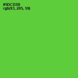 #5DCD3B - Bright Green Color Image