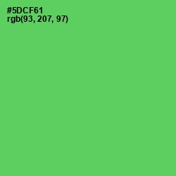 #5DCF61 - Emerald Color Image