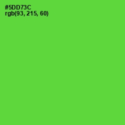 #5DD73C - Bright Green Color Image