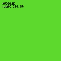 #5DD82D - Bright Green Color Image