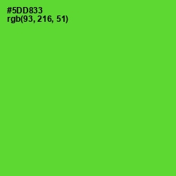 #5DD833 - Bright Green Color Image