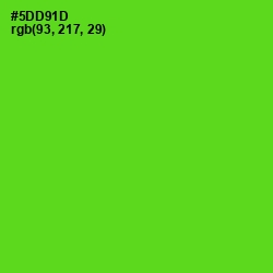 #5DD91D - Bright Green Color Image