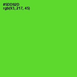 #5DD92D - Bright Green Color Image