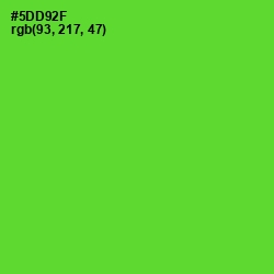 #5DD92F - Bright Green Color Image