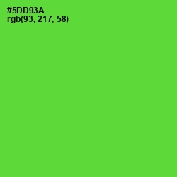 #5DD93A - Bright Green Color Image