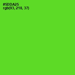 #5DDA25 - Bright Green Color Image