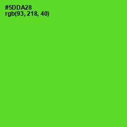 #5DDA28 - Bright Green Color Image