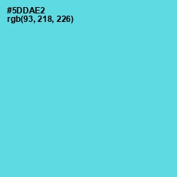 #5DDAE2 - Turquoise Blue Color Image