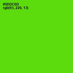 #5DDC0D - Bright Green Color Image