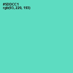 #5DDCC1 - Downy Color Image