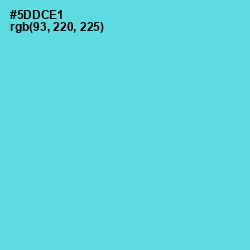 #5DDCE1 - Turquoise Blue Color Image