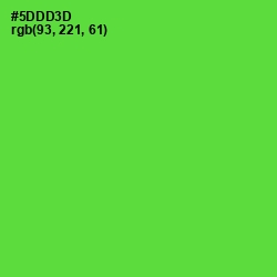 #5DDD3D - Bright Green Color Image