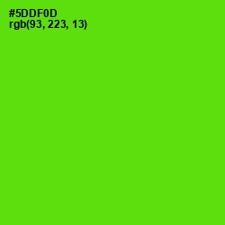 #5DDF0D - Bright Green Color Image