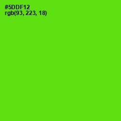 #5DDF12 - Bright Green Color Image