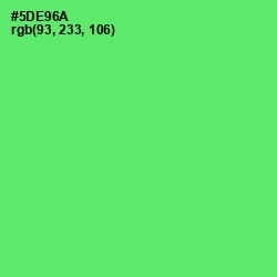 #5DE96A - Screamin' Green Color Image