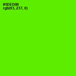 #5DED00 - Bright Green Color Image