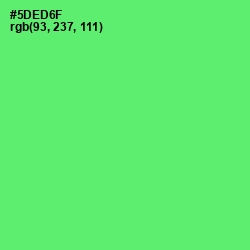 #5DED6F - Screamin' Green Color Image