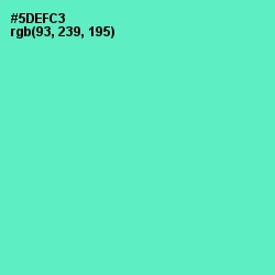 #5DEFC3 - Downy Color Image