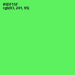 #5DF15F - Screamin' Green Color Image