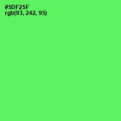 #5DF25F - Screamin' Green Color Image