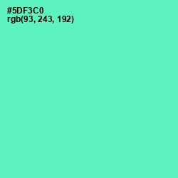 #5DF3C0 - Downy Color Image