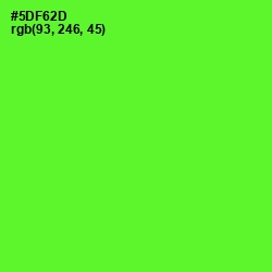 #5DF62D - Bright Green Color Image