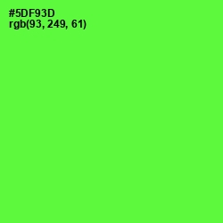 #5DF93D - Bright Green Color Image