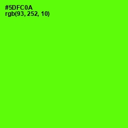#5DFC0A - Bright Green Color Image