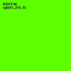 #5DFF00 - Bright Green Color Image