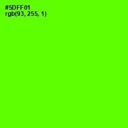 #5DFF01 - Bright Green Color Image
